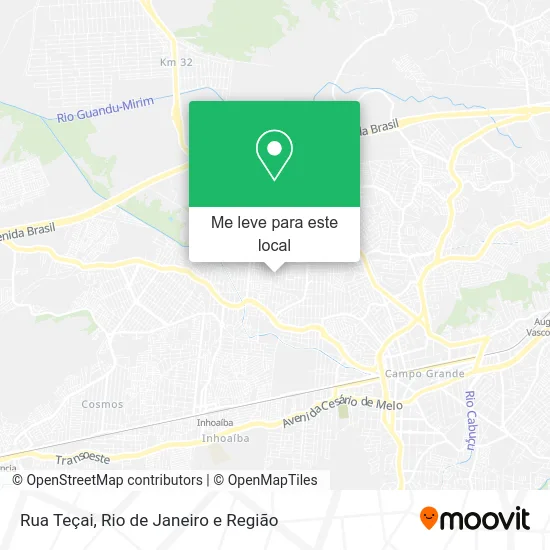 Rua Teçai mapa
