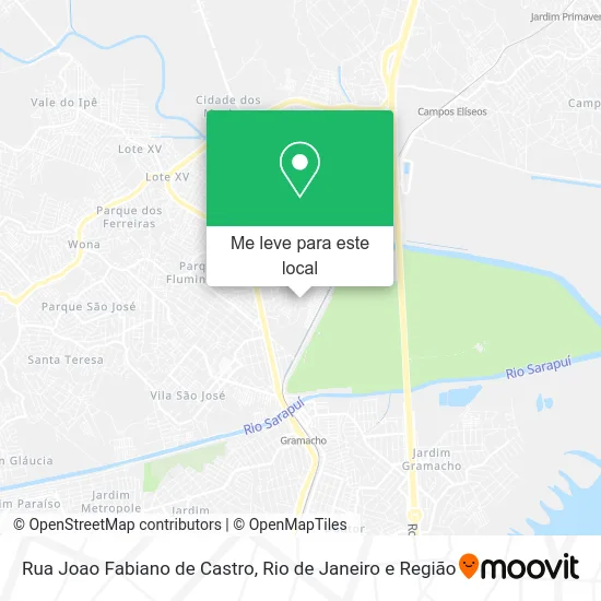 Rua Joao Fabiano de Castro mapa