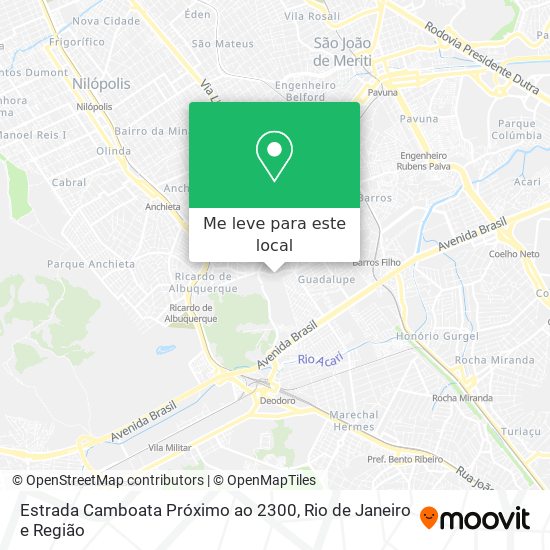 Estrada Camboata Próximo ao 2300 mapa