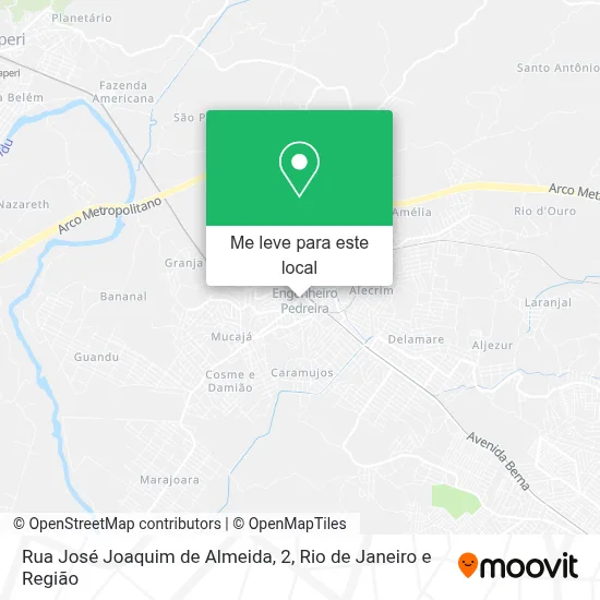 Rua José Joaquim de Almeida, 2 mapa