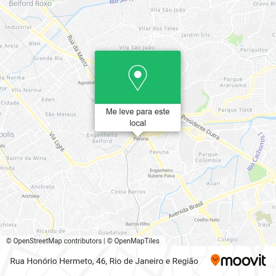 Rua Honório Hermeto, 46 mapa