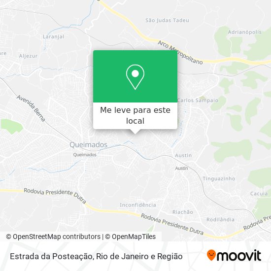 Estrada da Posteação mapa
