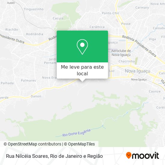 Rua Nilcéia Soares mapa