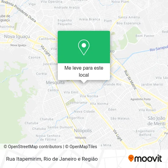 Rua Itapemirim mapa