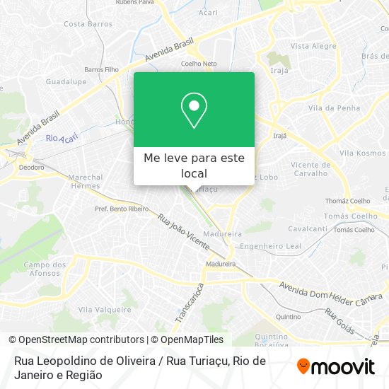 Rua Leopoldino de Oliveira / Rua Turiaçu mapa