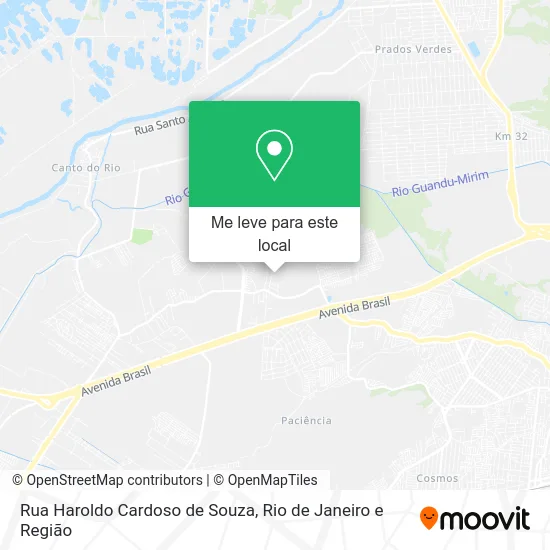 Rua Haroldo Cardoso de Souza mapa