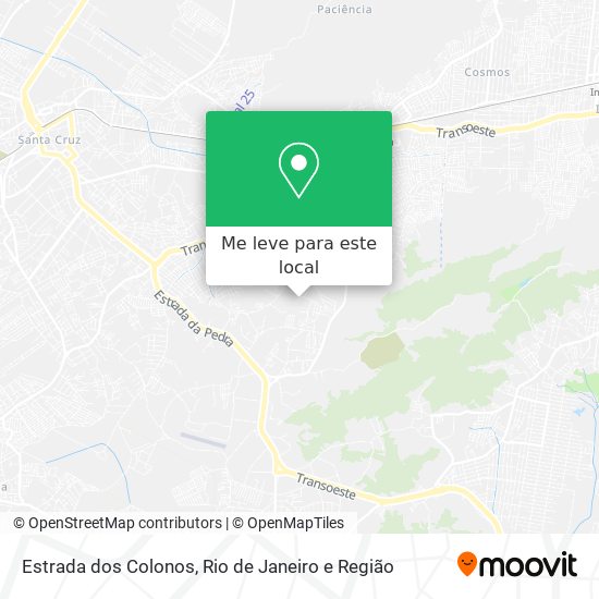 Estrada dos Colonos mapa
