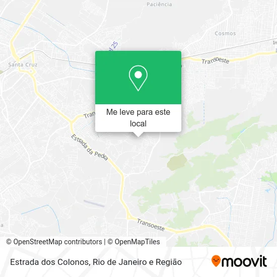 Estrada dos Colonos mapa