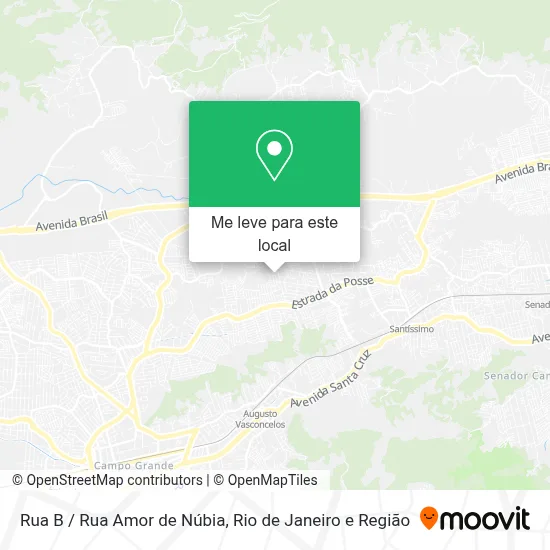 Rua B / Rua Amor de Núbia mapa