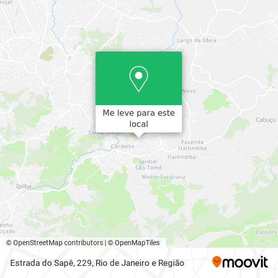 Estrada do Sapê, 229 mapa