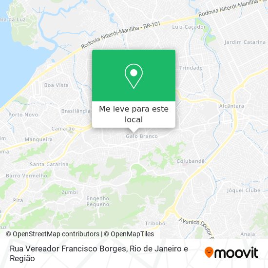 Rua Vereador Francisco Borges mapa