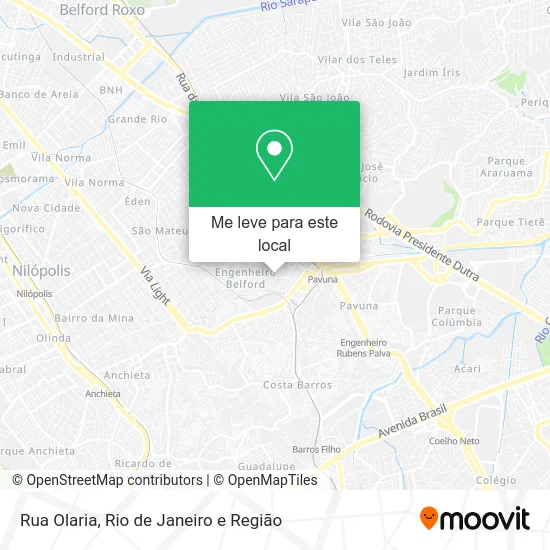 Rua Olaria mapa