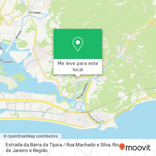 Estrada da Barra da Tijuca / Rua Machado e Silva mapa