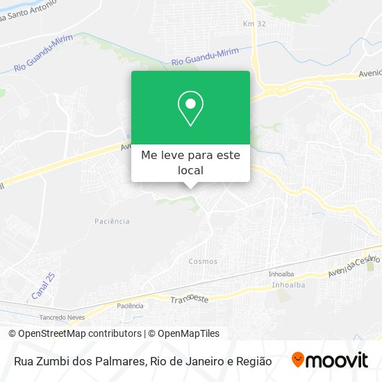 Rua Zumbi dos Palmares mapa