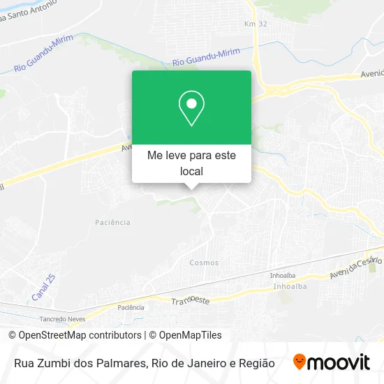 Rua Zumbi dos Palmares mapa