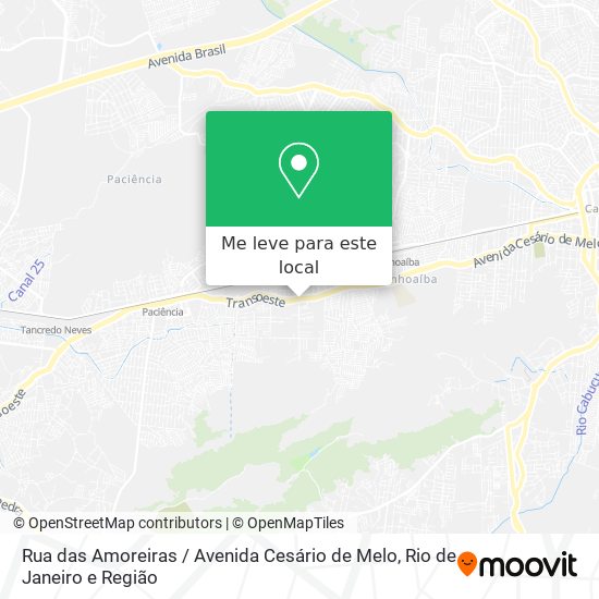 Rua das Amoreiras / Avenida Cesário de Melo mapa