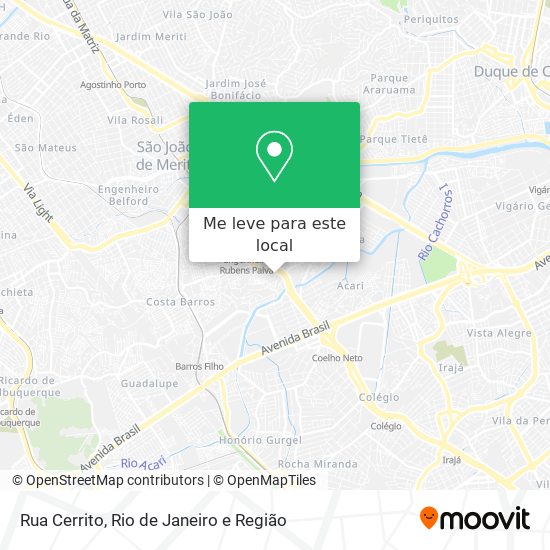 Rua Cerrito mapa