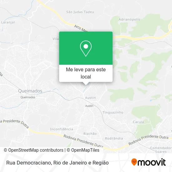 Rua Democraciano mapa