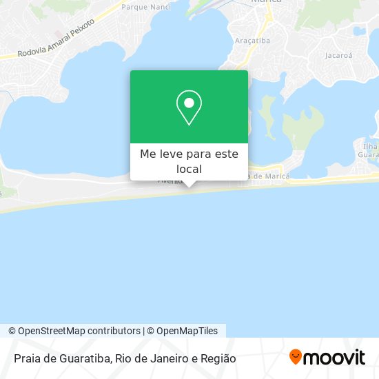 Praia de Guaratiba mapa