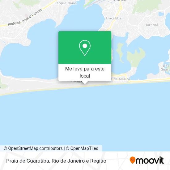 Praia de Guaratiba mapa