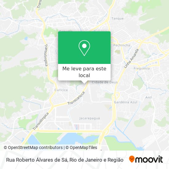 Rua Roberto Álvares de Sá mapa