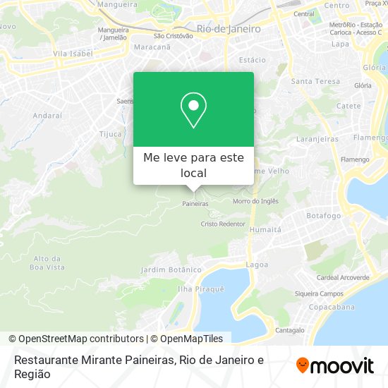 Restaurante Mirante Paineiras mapa
