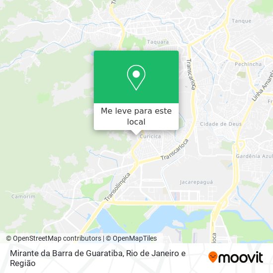 Mirante da Barra de Guaratiba mapa