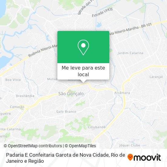 Padaria E Confeitaria Garota de Nova Cidade mapa