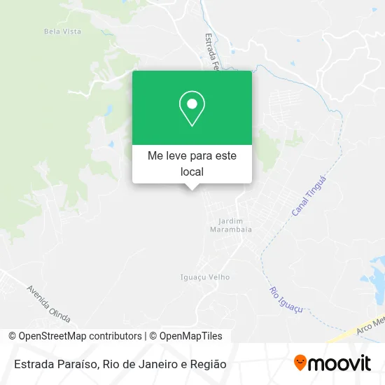 Estrada Paraíso mapa