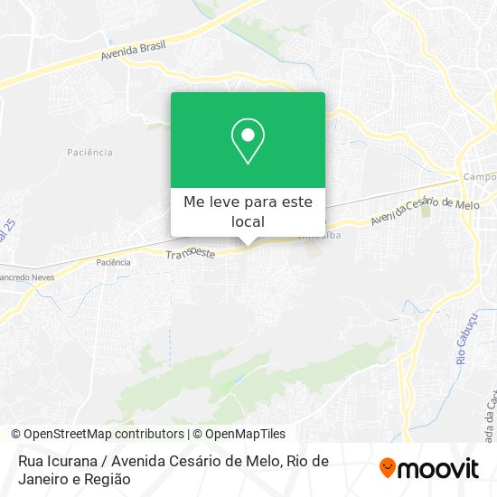 Rua Icurana / Avenida Cesário de Melo mapa