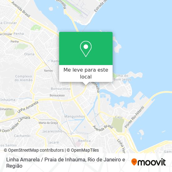 Linha Amarela / Praia de Inhaúma mapa