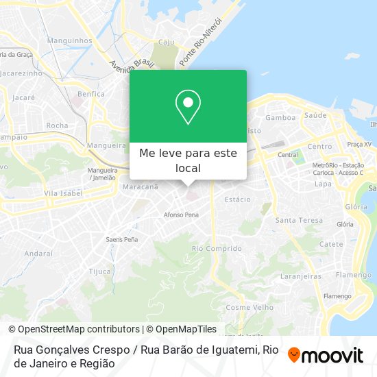 Rua Gonçalves Crespo / Rua Barão de Iguatemi mapa