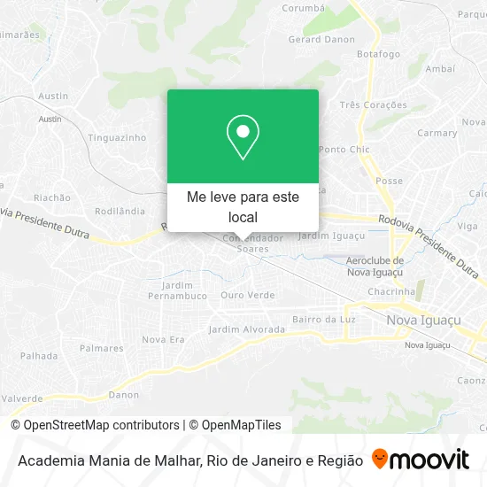 Academia Mania de Malhar mapa