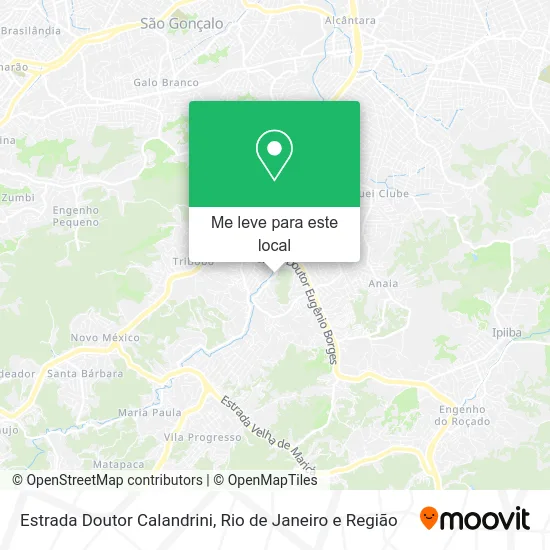 Estrada Doutor Calandrini mapa