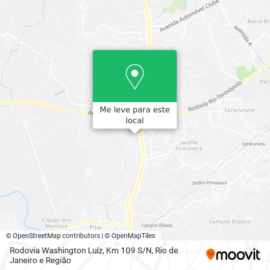 Rodovia Washington Luíz, Km 109 S / N mapa