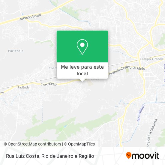 Rua Luiz Costa mapa