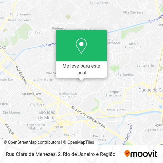 Rua Clara de Menezes, 2 mapa