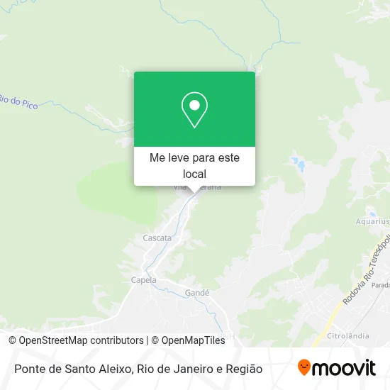 Ponte de Santo Aleixo mapa