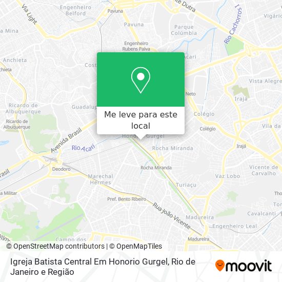 Igreja Batista Central Em Honorio Gurgel mapa