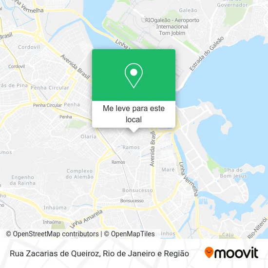 Rua Zacarias de Queiroz mapa