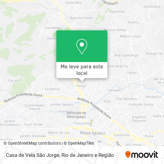 Casa de Vela São Jorge mapa