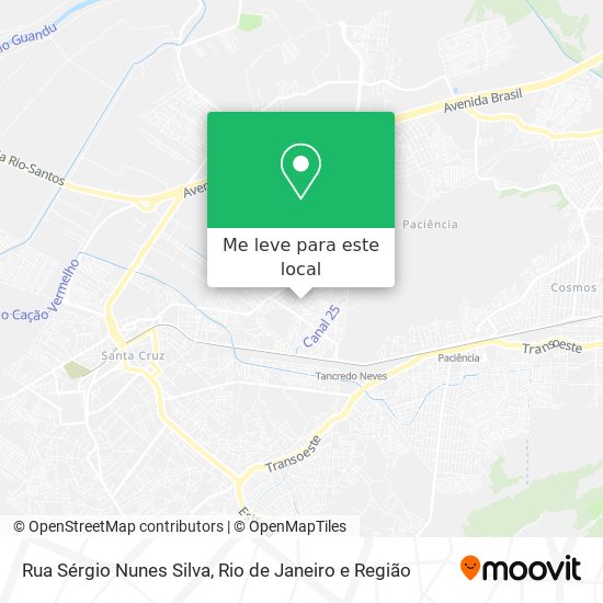 Rua Sérgio Nunes Silva mapa