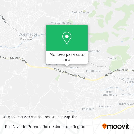 Rua Nivaldo Pereira mapa