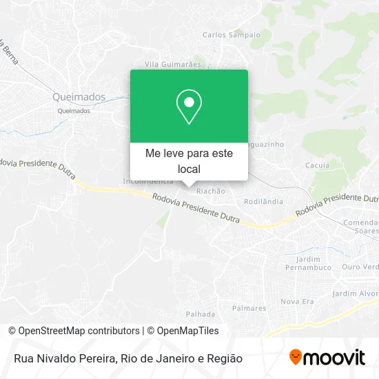 Rua Nivaldo Pereira mapa