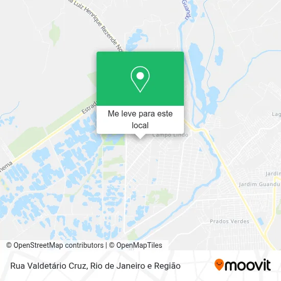 Rua Valdetário Cruz mapa