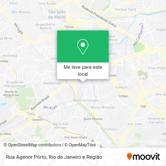 Rua Agenor Pôrto mapa