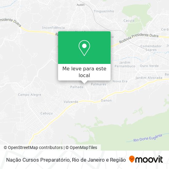 Nação Cursos Preparatório mapa