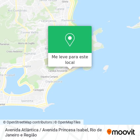 Avenida Atlântica / Avenida Princesa Isabel mapa