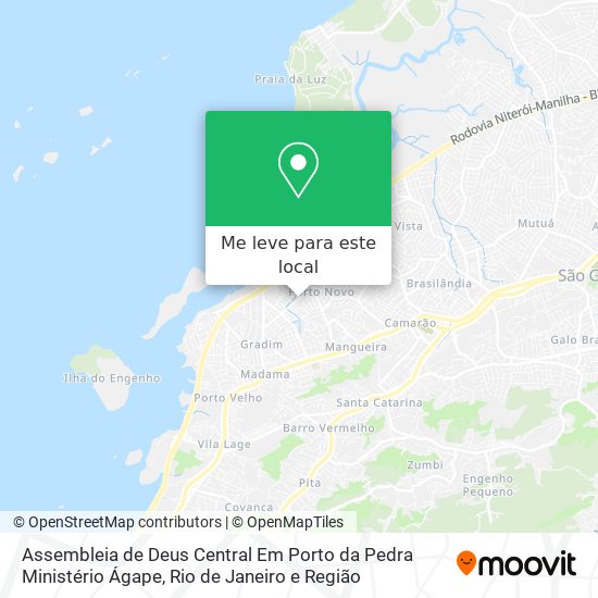 Assembleia de Deus Central Em Porto da Pedra Ministério Ágape mapa