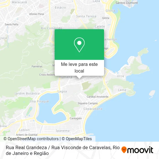 Rua Real Grandeza / Rua Visconde de Caravelas mapa